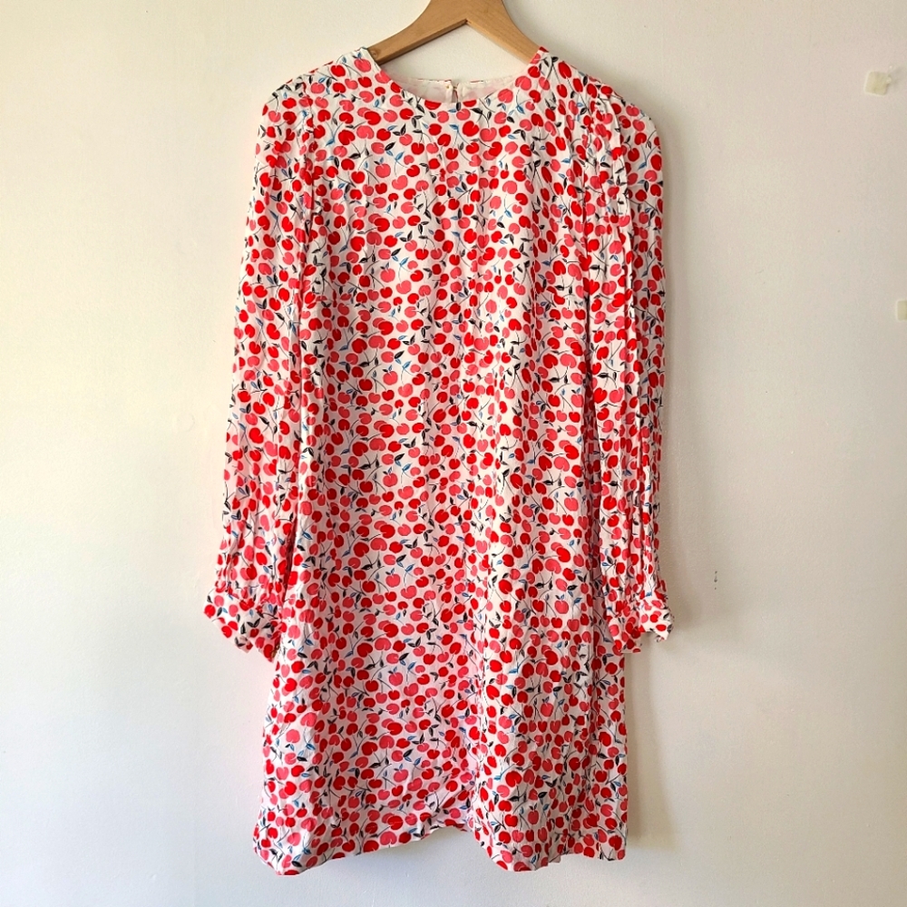 LOFT Cherries Dress Size M